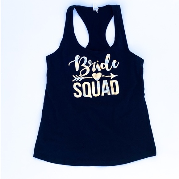 Next level Ideal T Bride Squad Black Gold Tank - Picture 1 of 6